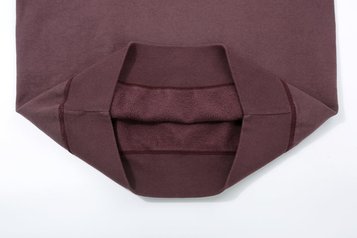 Deluxeware S101-00 20oz Loopwheeled Sweatshirt in Deep Bordeaux – Brushed Fleece Interior and Ribbed Hem