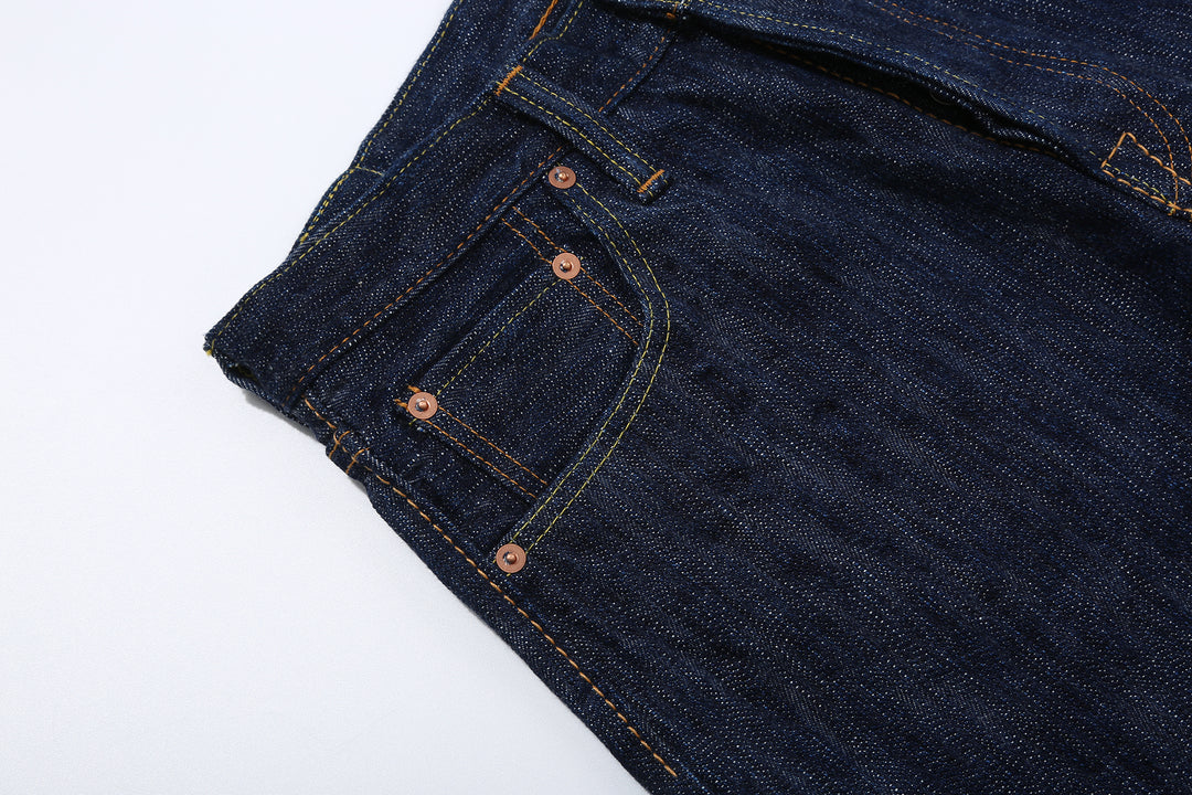 Pure Blue Japan KS-15oz-019 15oz Kasuri Indigo Selvedge Denim - Relaxed Tapered Fit