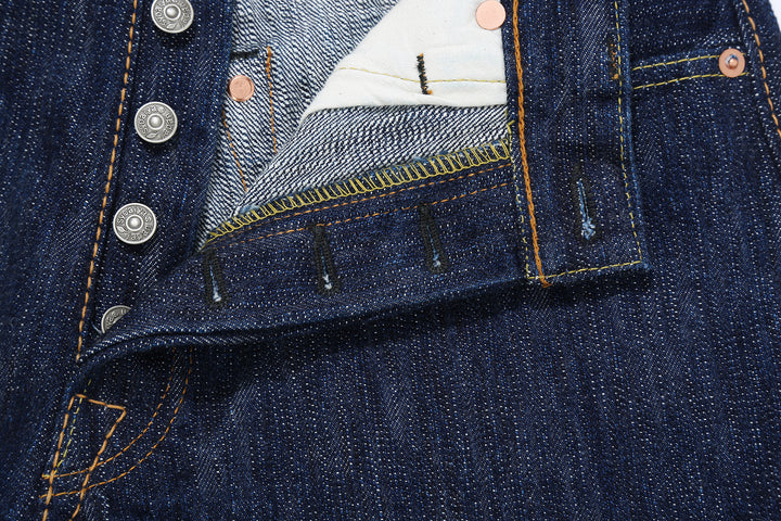 Pure Blue Japan KS-15oz-019 15oz Kasuri Indigo Selvedge Denim - Relaxed Tapered Fit