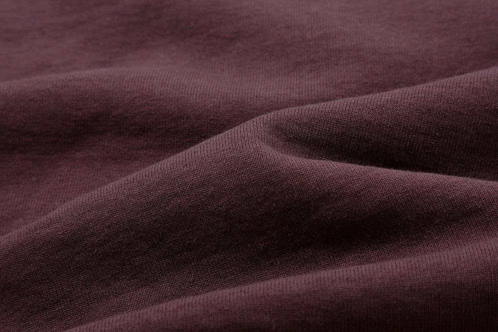 Deluxeware S101-00 20oz Loopwheeled Sweatshirt in Deep Bordeaux – Jersey Fabric Detail