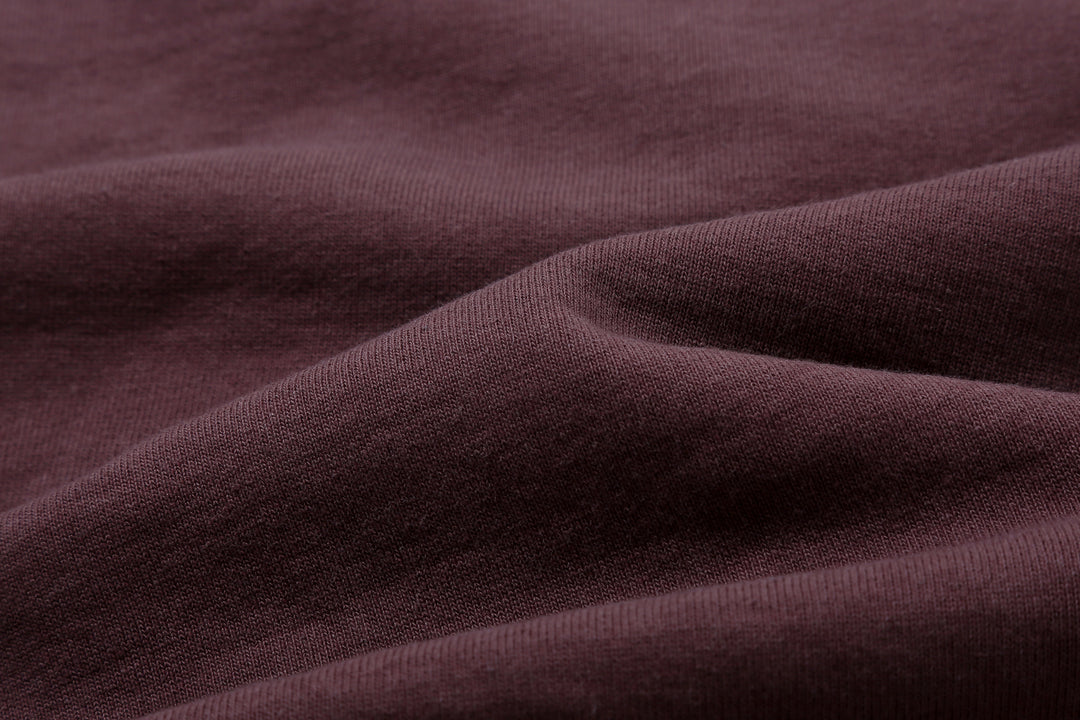 Deluxeware S101-00 20oz Loopwheeled Sweatshirt in Deep Bordeaux – Jersey Fabric Detail