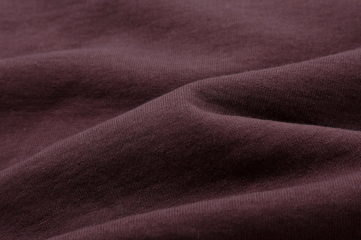 Deluxeware S101-00 20oz Loopwheeled Sweatshirt in Deep Bordeaux – Jersey Fabric Detail