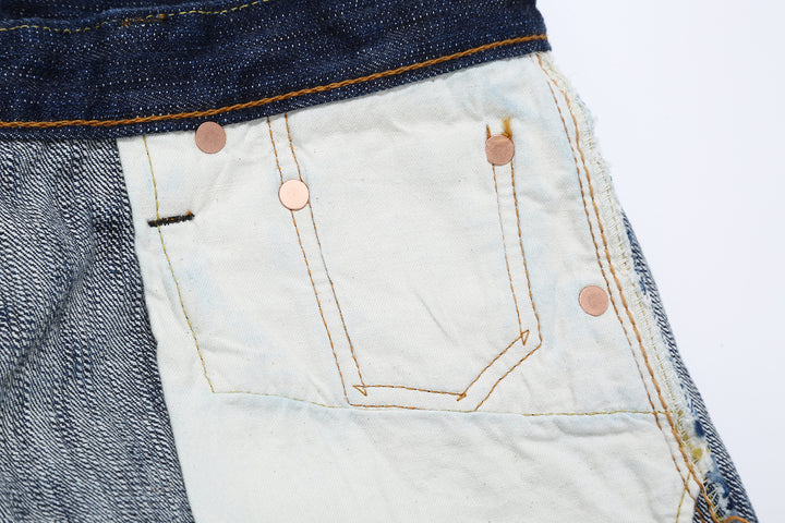 Pure Blue Japan KS-15oz-019 15oz Kasuri Indigo Selvedge Denim - Relaxed Tapered Fit