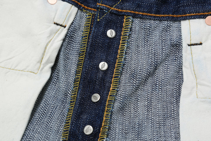 Pure Blue Japan KS-15oz-019 15oz Kasuri Indigo Selvedge Denim - Relaxed Tapered Fit