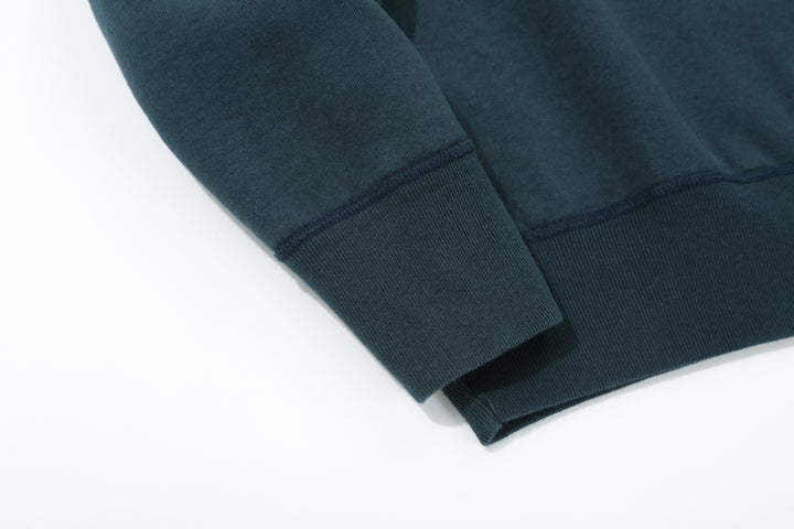Deluxeware S101-00 20oz Loopwheeled Sweatshirt in DM.Navy – Ribbed Cuff and Hem Detail