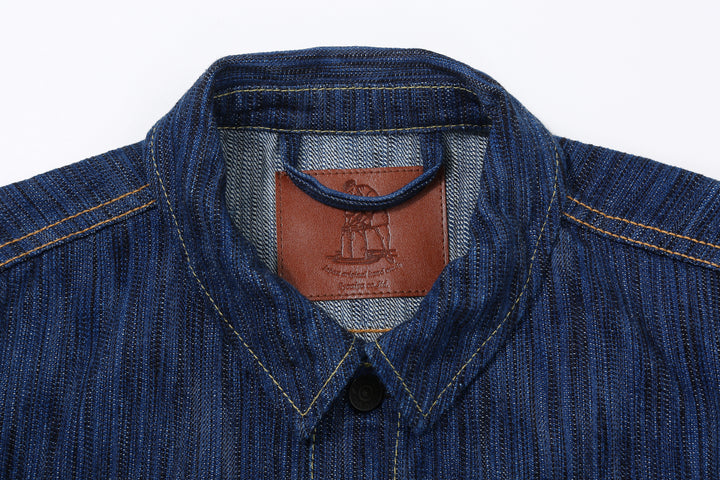 Pure Blue Japan 6226-L 14.5oz Waterfall Denim Type 3 Jacket Light Indigo Made in Japan Selvedge Denim Jacket Locker Loop
