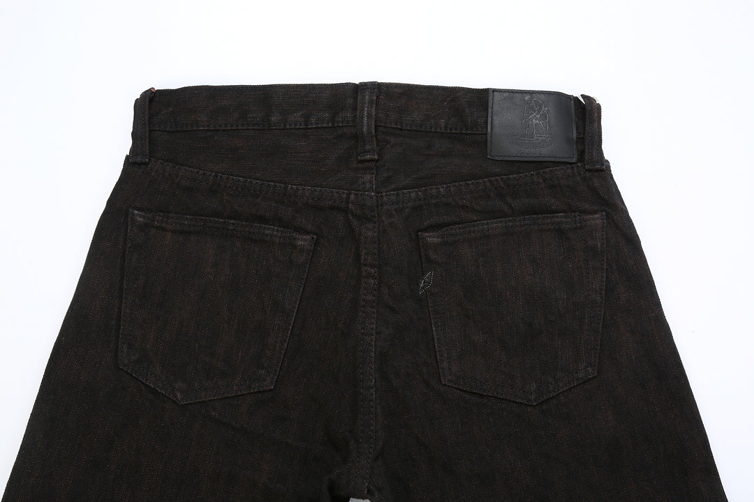 Pure Blue Japan PER-EX-003-BK 15oz Black x Persimmon Extra Slub Denim - Regular Straight Fit
