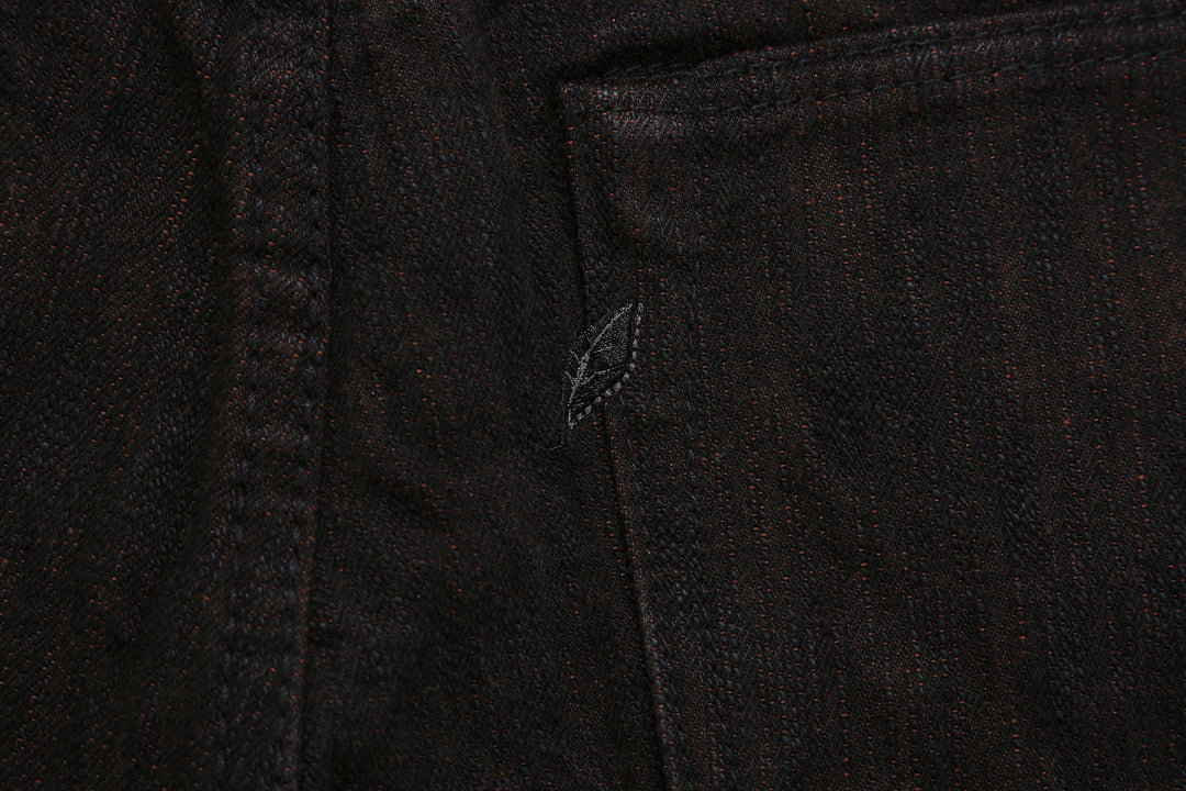 Pure Blue Japan PER-EX-003-BK 15oz Black x Persimmon Extra Slub Denim - Regular Straight Fit