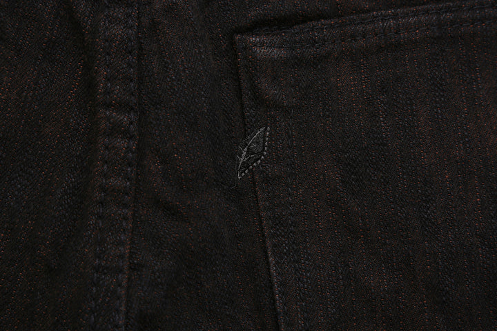 Pure Blue Japan PER-EX-003-BK 15oz Black x Persimmon Extra Slub Denim - Regular Straight Fit