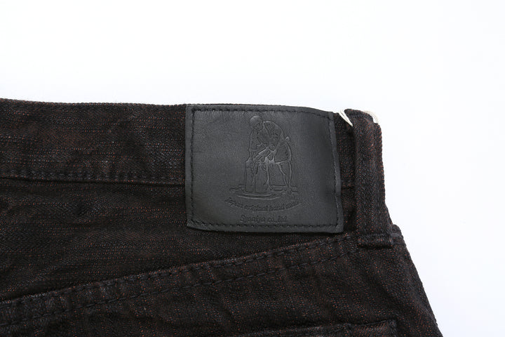 Pure Blue Japan PER-EX-003-BK 15oz Black x Persimmon Extra Slub Denim - Regular Straight Fit