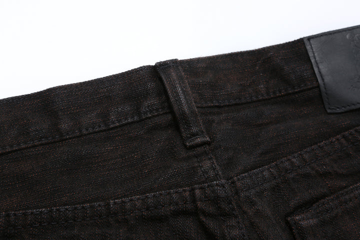 Pure Blue Japan PER-EX-003-BK 15oz Black x Persimmon Extra Slub Denim - Regular Straight Fit