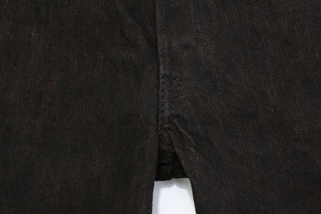 Pure Blue Japan PER-EX-003-BK 15oz Black x Persimmon Extra Slub Denim - Regular Straight Fit
