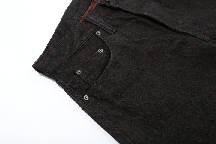 Pure Blue Japan PER-EX-003-BK 15oz Black x Persimmon Extra Slub Denim - Regular Straight Fit