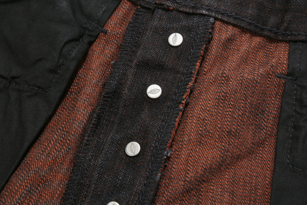 Pure Blue Japan PER-EX-003-BK 15oz Black x Persimmon Extra Slub Denim - Regular Straight Fit