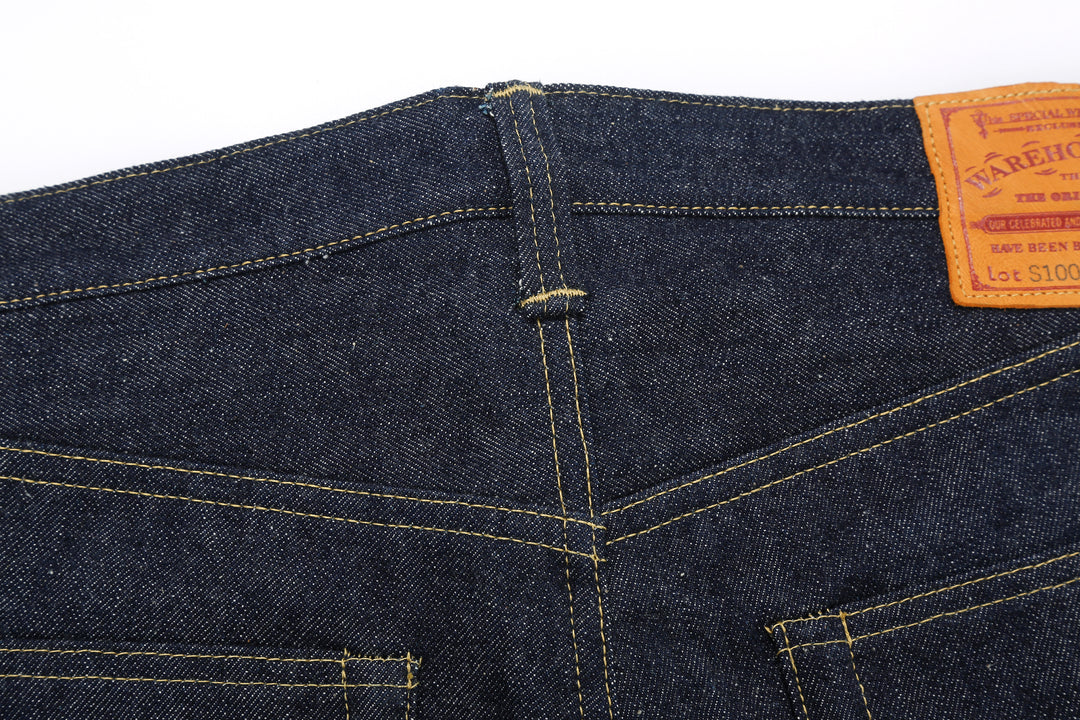 Warehouse Dead Stock Blue Lot S1000XX 14oz Selvedge Denim - Straight Fit Made in Japan Belt Loop