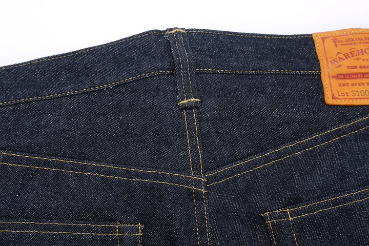 Warehouse Dead Stock Blue Lot S1000XX 14oz Selvedge Denim - Straight Fit Made in Japan Belt Loop