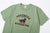 Warehouse 4064 2nd hand shepherd graphic T-shirt short sleeve vintage print made in Japan front view green collar graphic
