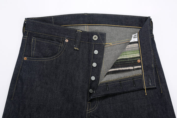 Warehouse S1003XX-LTD 14oz Selvedge Jeans – Open Button Fly and Flannel Pocket Bag