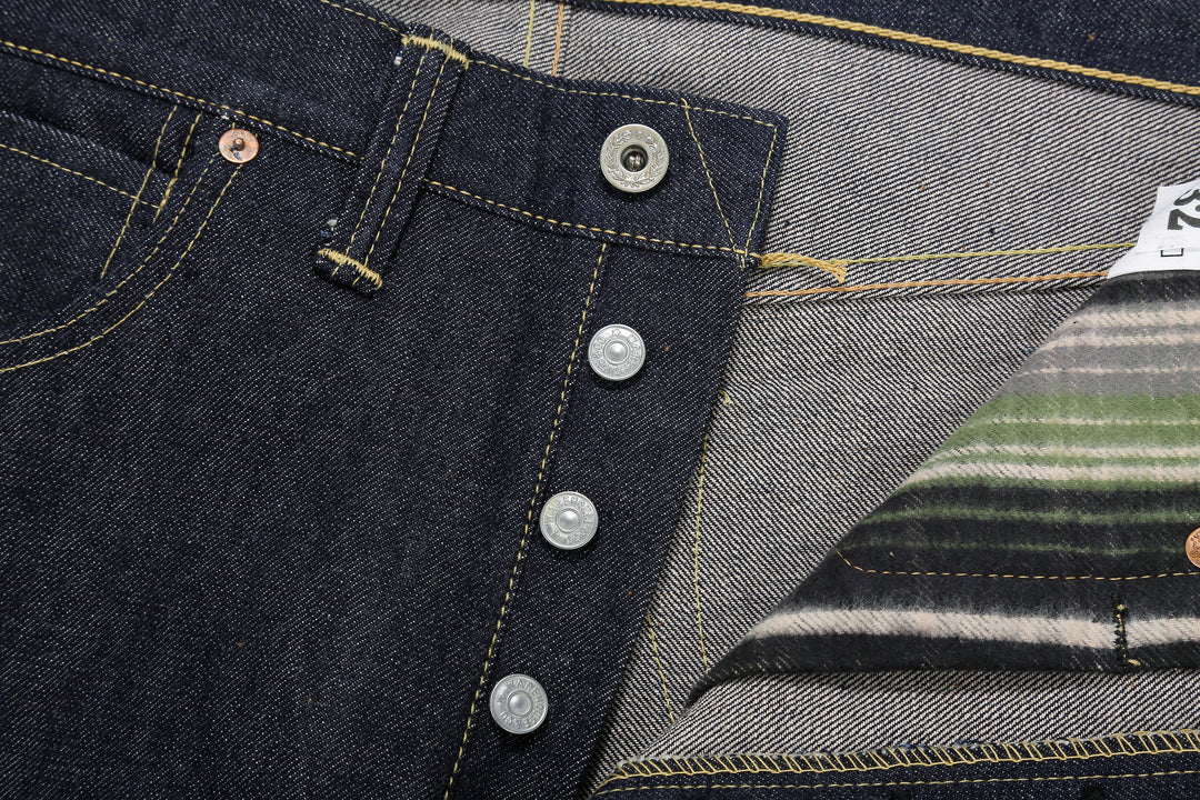 Warehouse S1003XX-LTD 14oz Selvedge Jeans – Iron Button Fly Detail