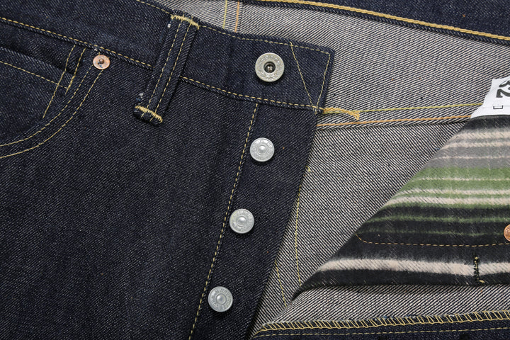 Warehouse S1003XX-LTD 14oz Selvedge Jeans – Iron Button Fly Detail