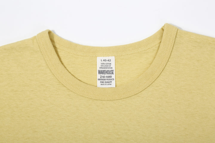 Warehouse 4064 2nd hand crocodile graphic T-shirt short sleeve vintage faded print made in Japan cotton binder neck detail