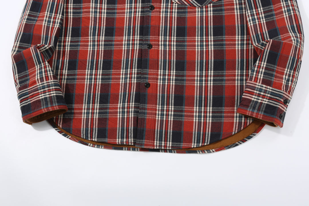 Deluxeware HV-19A Double-Weave Flannel Shirt – 20th Anniversary Model Cuffs and Hem Detail