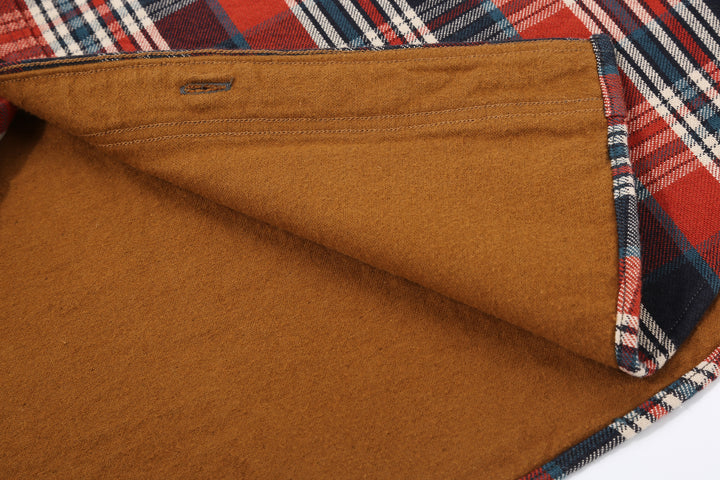 Deluxeware HV-19A Double-Weave Flannel Shirt – 20th Anniversary Model Brushed Reverse Fabric Detail