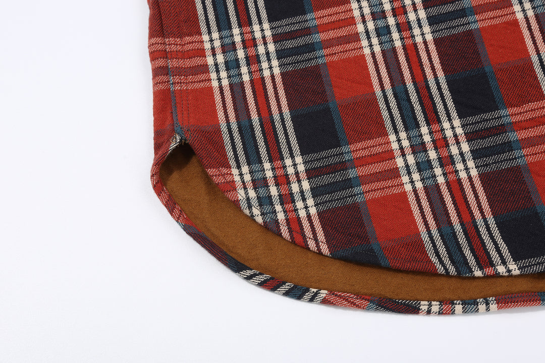 Deluxeware HV-19A Double-Weave Flannel Shirt – 20th Anniversary Model Hem Construction Detail