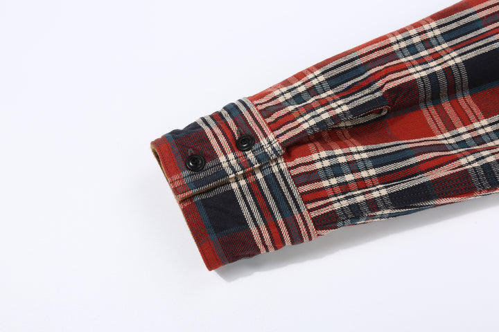 Deluxeware HV-19A Double-Weave Flannel Shirt – 20th Anniversary Model Cuff and Sleeve Detail