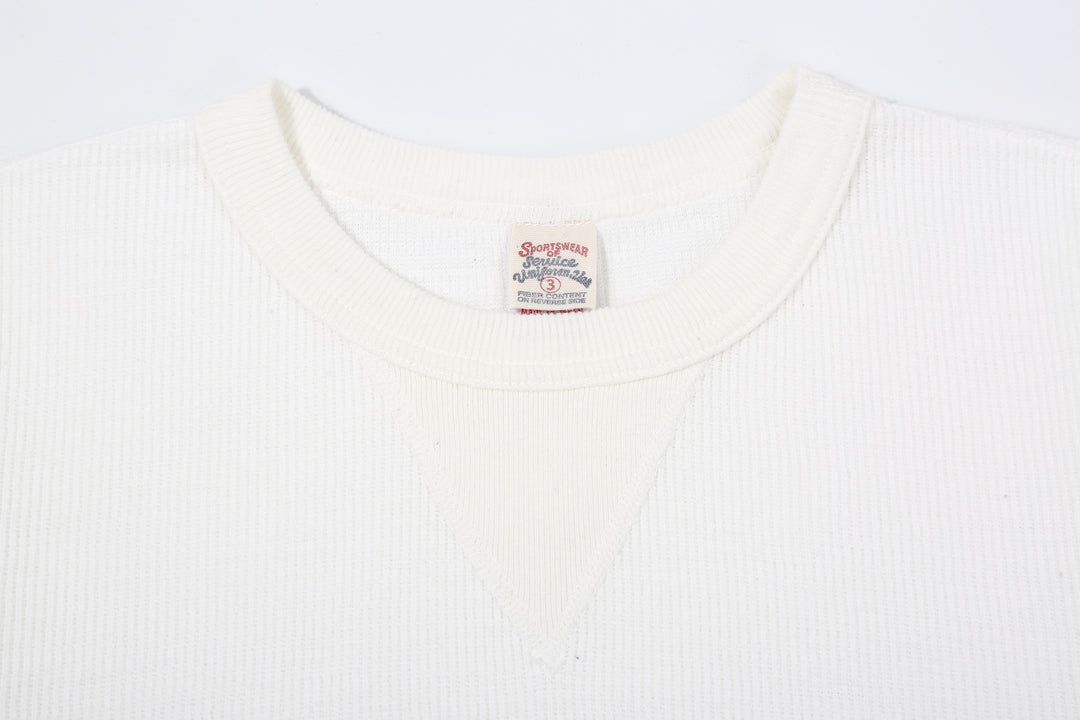 UES 602530 Half Cardigan Stitch Long Sleeve T-Shirt – Crew Neck