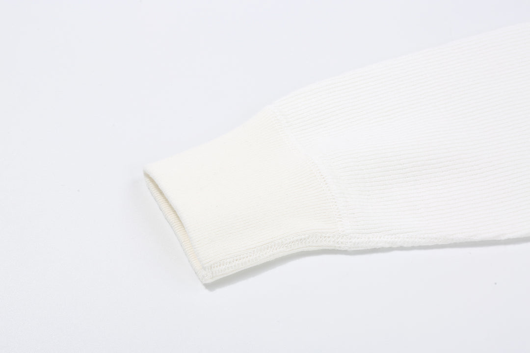 UES 602530 Half Cardigan Stitch Long Sleeve T-Shirt – Crew Neck