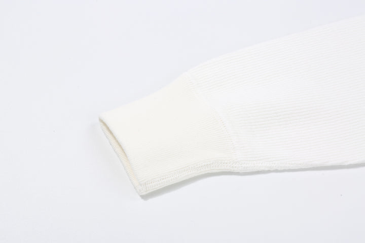 UES 602530 Half Cardigan Stitch Long Sleeve T-Shirt – Crew Neck