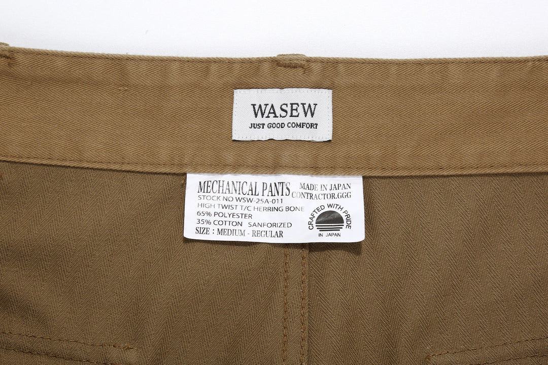 Wasew WSW-25A-011 Herringbone Twill Mechanic Pants - Coyote