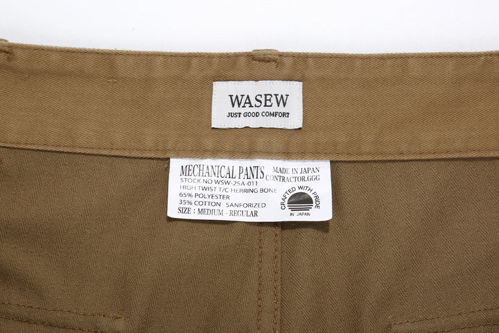 Wasew WSW-25A-011 Herringbone Twill Mechanic Pants - Coyote