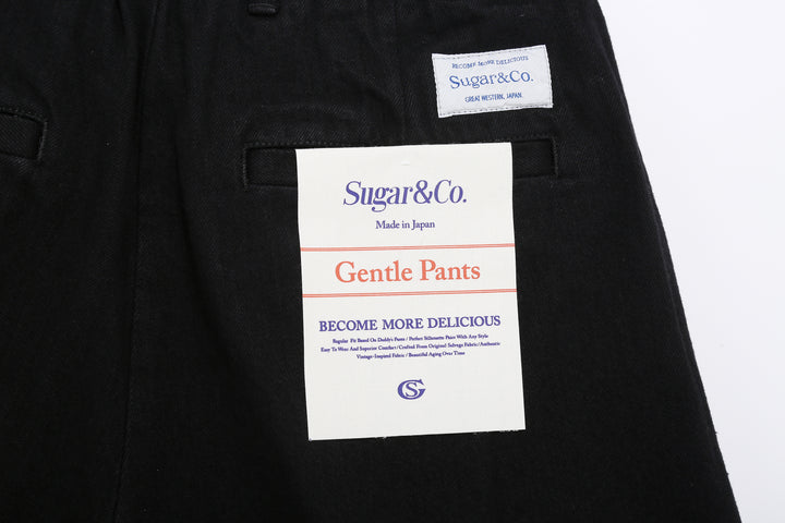 Sugar & Co SGR-S01 12oz selvedge black denim gentle pants back pocket