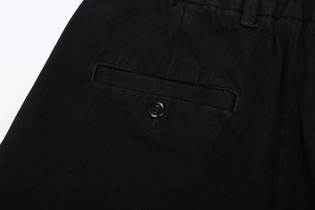 Sugar & Co. SGR-S01 12oz Selvedge Black Denim Gentle Pants - Relaxed Tapered Fit