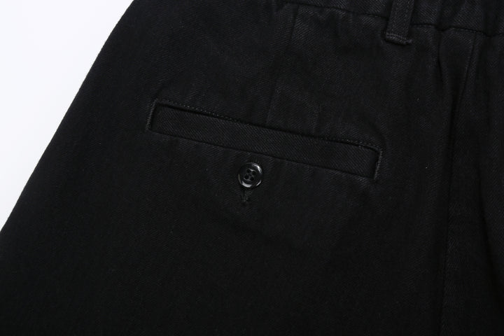 Sugar & Co. SGR-S01 12oz Selvedge Black Denim Gentle Pants - Relaxed Tapered Fit