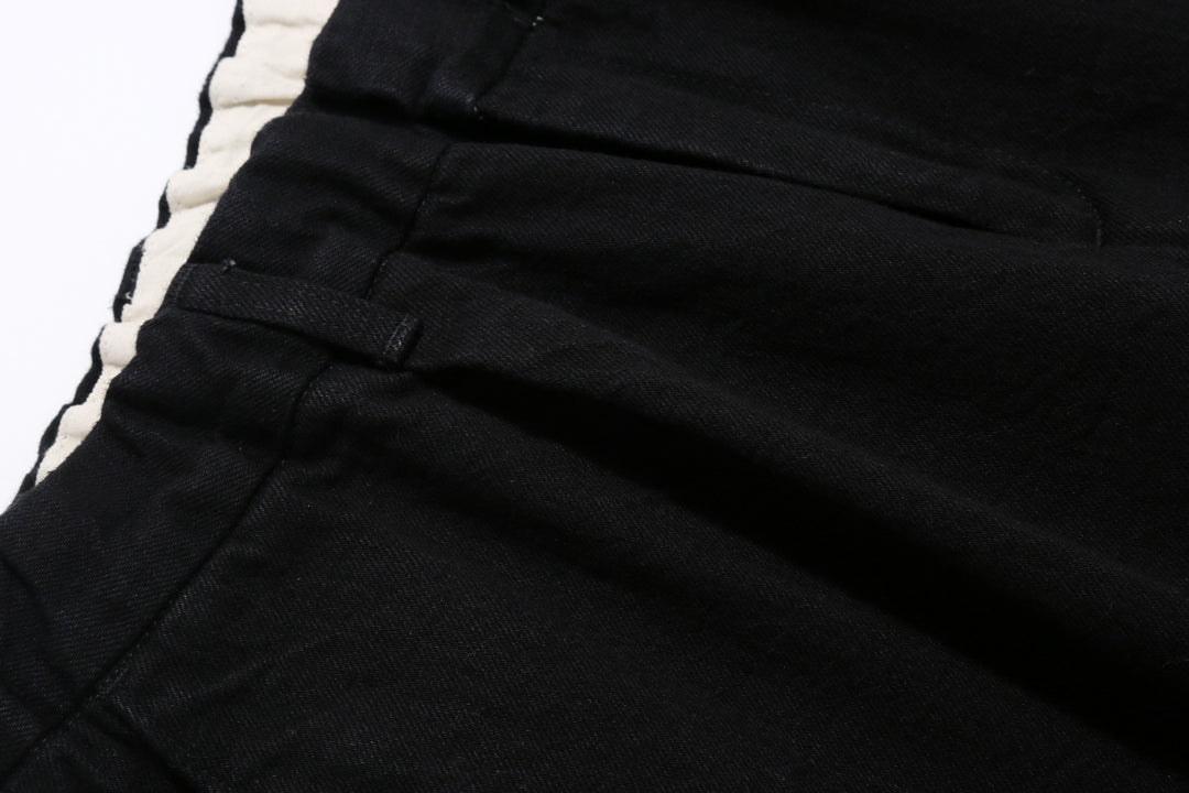 Sugar & Co. SGR-S01 12oz Selvedge Black Denim Gentle Pants - Relaxed Tapered Fit