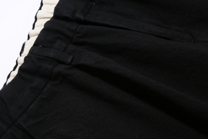 Sugar & Co. SGR-S01 12oz Selvedge Black Denim Gentle Pants - Relaxed Tapered Fit
