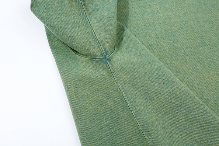 Samurai Jeans SJST-TW01 extra heavyweight T-shirt made in Japan crew neck green detail side seam