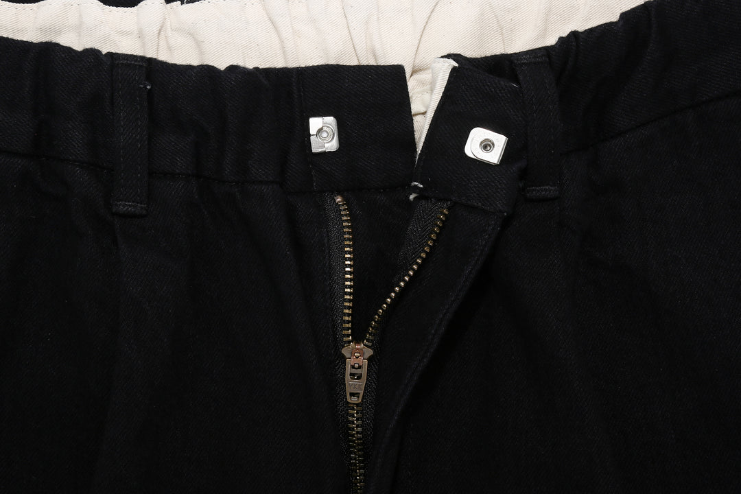 Sugar & Co SGR-S01 12oz selvedge black denim gentle pants zipper