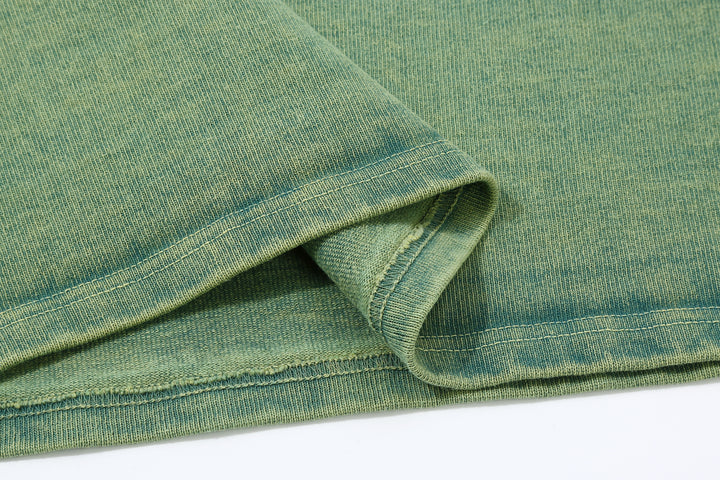 Samurai Jeans SJST-TW01 extra heavyweight T-shirt made in Japan crew neck green detail hem