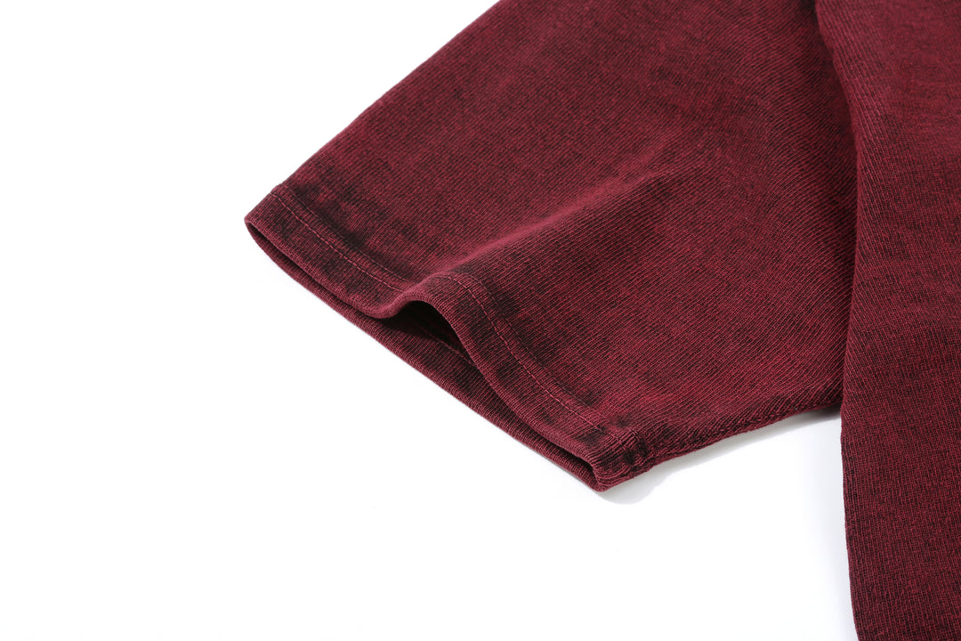 Samurai Jeans SJST-TW01 extra heavyweight T-shirt made in Japan crew neck bordeaux sleeve