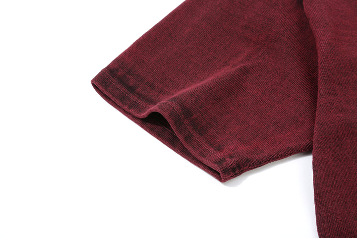 Samurai Jeans SJST-TW01 extra heavyweight T-shirt made in Japan crew neck bordeaux sleeve