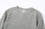 UES 602530 single rib knit long sleeve crew neck T-shirt made in Japan grey collar close up