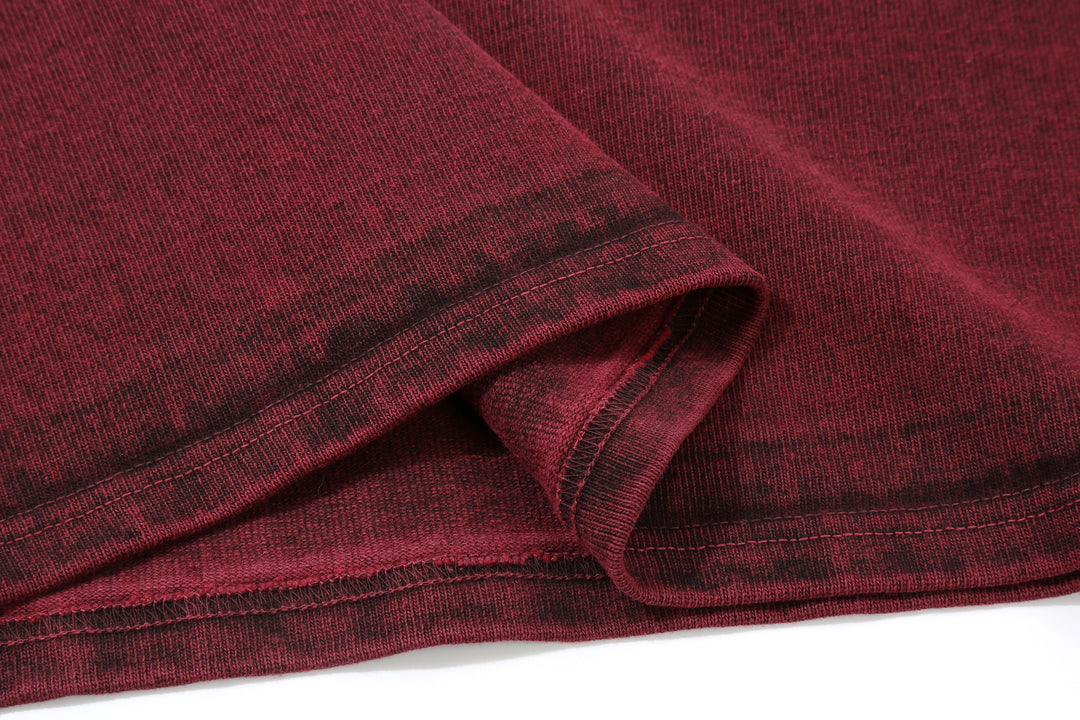 Samurai Jeans SJST-TW01 extra heavyweight T-shirt made in Japan crew neck bordeaux hem