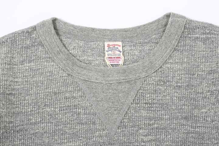 UES 602530 Half Cardigan Stitch Long Sleeve T-Shirt – Crew Neck