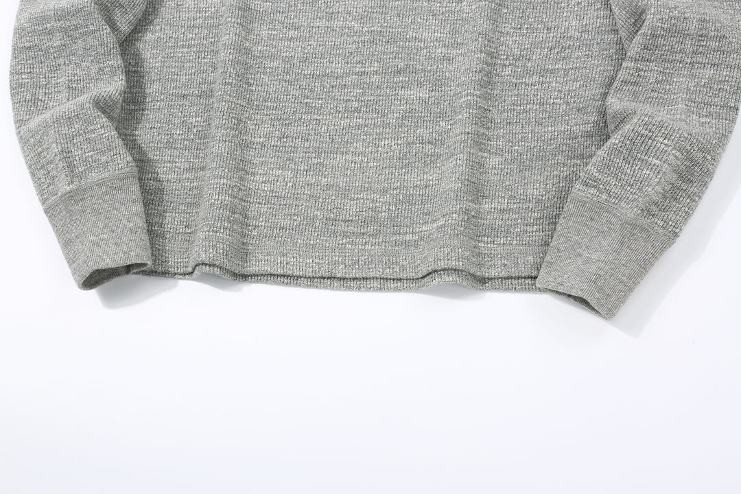 UES 602530 Half Cardigan Stitch Long Sleeve T-Shirt – Crew Neck