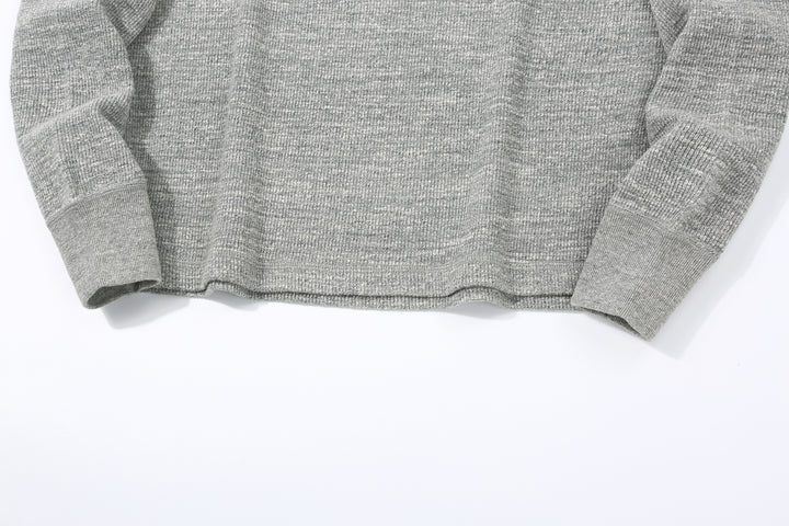 UES 602530 Half Cardigan Stitch Long Sleeve T-Shirt – Crew Neck