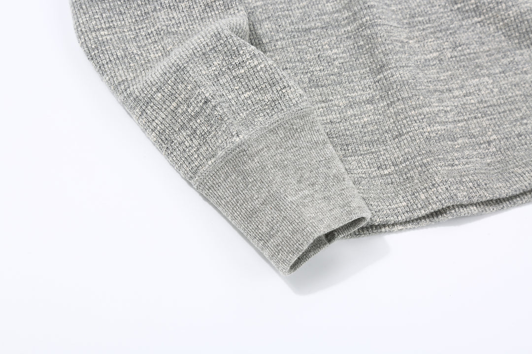UES 602530 Half Cardigan Stitch Long Sleeve T-Shirt – Crew Neck